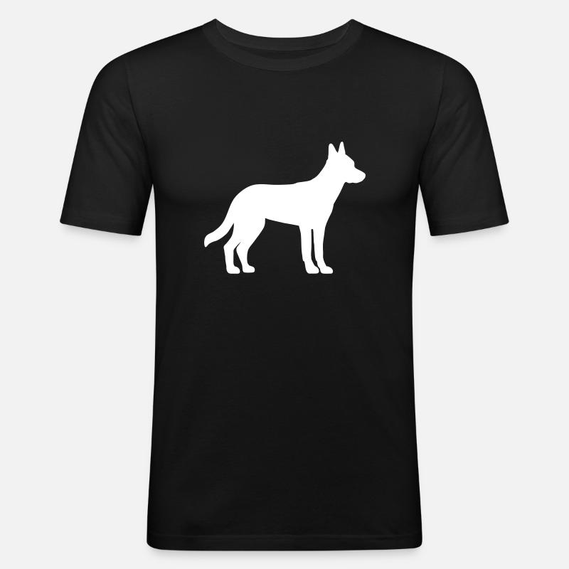 Malinois - Männer Slim Fit T-Shirt - Schwarz
