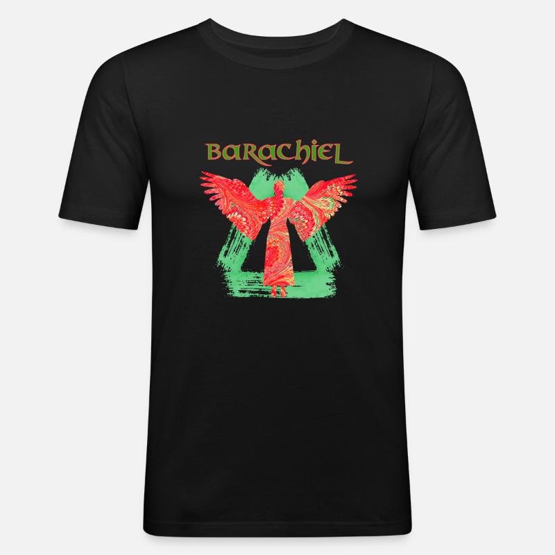 barachiel e 91 - Männer Slim Fit T-Shirt - Schwarz