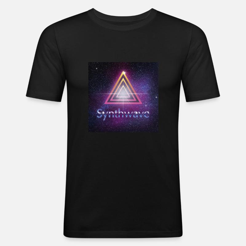 Synthwave - Men's Slim Fit T-Shirt - black