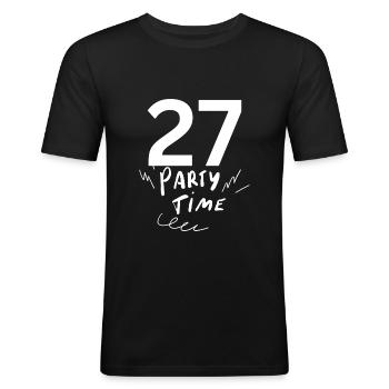 27 - T-shirt près du corps Homme - noir - Devant - Nik (191cm)