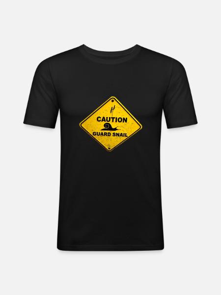 Snail Guard - Men's Slim Fit T-Shirt - black