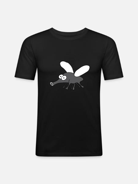 Mosquito - T-shirt près du corps Homme - noir