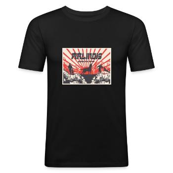 Malinois Working Dogs IGP Motif Shirt - T-shirt près du corps Homme - noir - Devant - Nik (191cm)