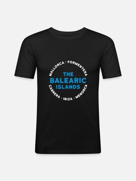 The Balearic Islands - Men's Slim Fit T-Shirt - black