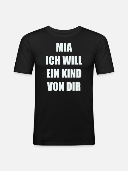 Malle - Männer Slim Fit T-Shirt - Schwarz