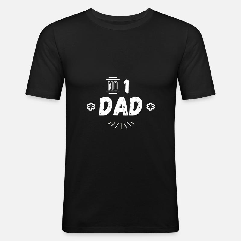 PAPA - Männer Slim Fit T-Shirt - Schwarz