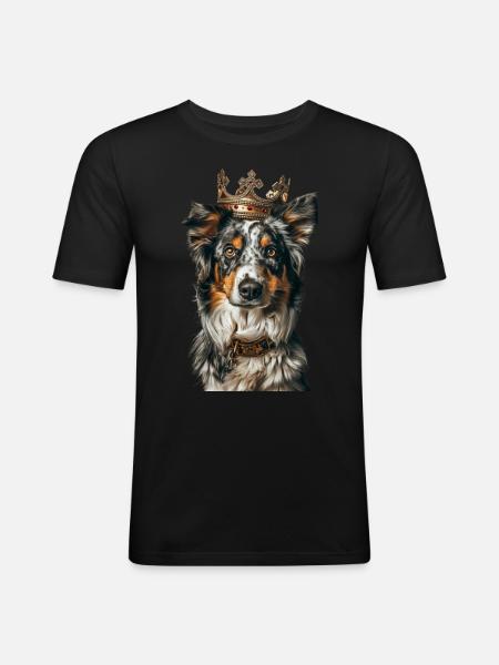 Australian Shepherd - Men's Slim Fit T-Shirt - black