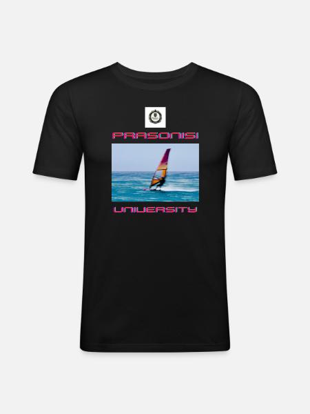 Prasonisi University - Men's Slim Fit T-Shirt - black