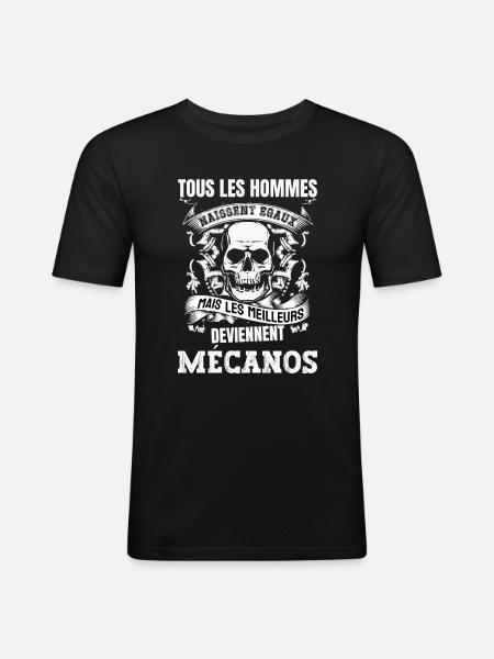 les meilleurs deviennent mécanos - T-shirt près du corps Homme - noir