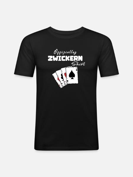 Zwickern Official Shirt - Men's Slim Fit T-Shirt - black