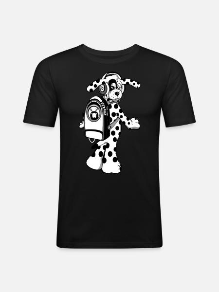 The Sounddog - Men's Slim Fit T-Shirt - black