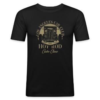 Hot rod - Men's Slim Fit T-Shirt - black - Front - Nik (191cm)