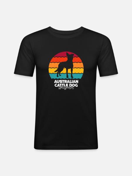 Australian Cattle Dog - Men's Slim Fit T-Shirt - black