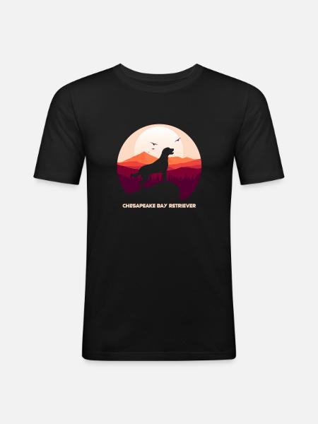 Chesapeake Bay Retriever - Men's Slim Fit T-Shirt - black