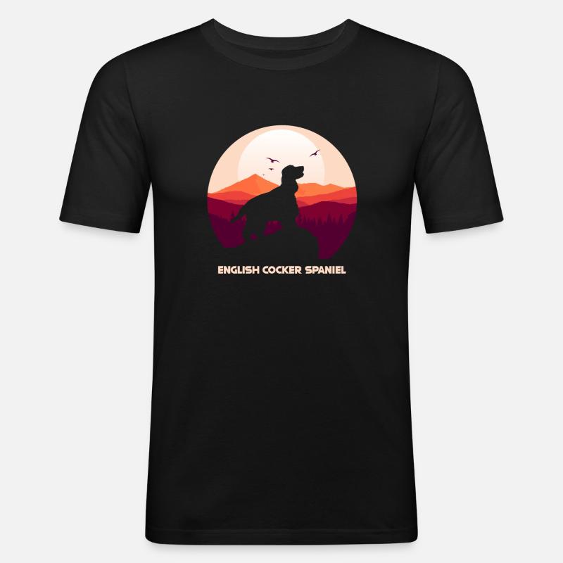 Deutsch Cocker Spaniel - T-shirt près du corps Homme - noir
