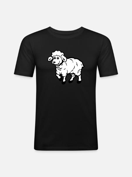SHEEP sweet - Men's Slim Fit T-Shirt - black
