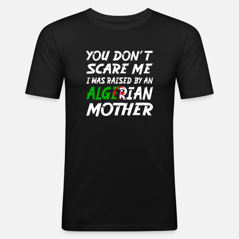Álgerische Mutter - Männer Slim Fit T-Shirt - Schwarz