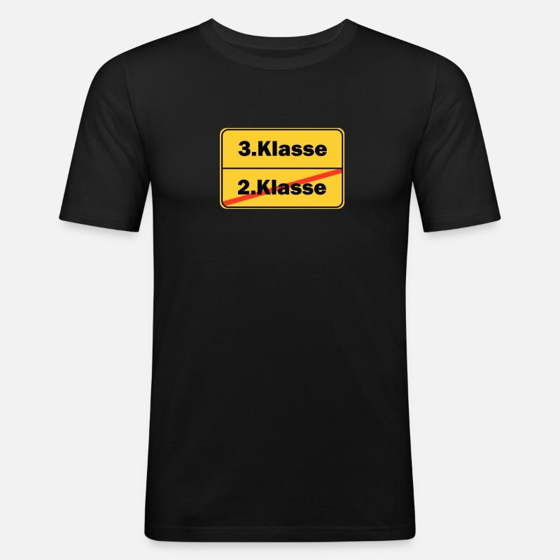 3.Klasse Schulkind Schule Grundschule - Männer Slim Fit T-Shirt - Schwarz