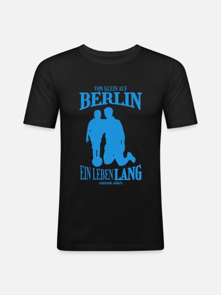 Berlin Fußball Tradition Geschenk - Männer Slim Fit T-Shirt - Schwarz