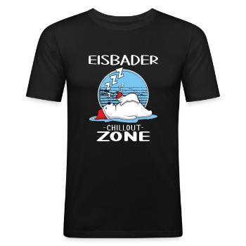 Ice Baths Ice Bath Zone Winter Baths - Men's Slim Fit T-Shirt - black - Front - Nik (191cm)