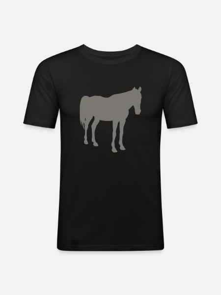 horse - Men's Slim Fit T-Shirt - black