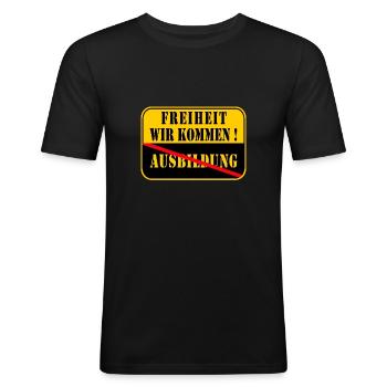 Azubi Ausbildung Abschluss Vintage Auszubildender - Männer Slim Fit T-Shirt - Schwarz - Vorne - Nik (191cm)