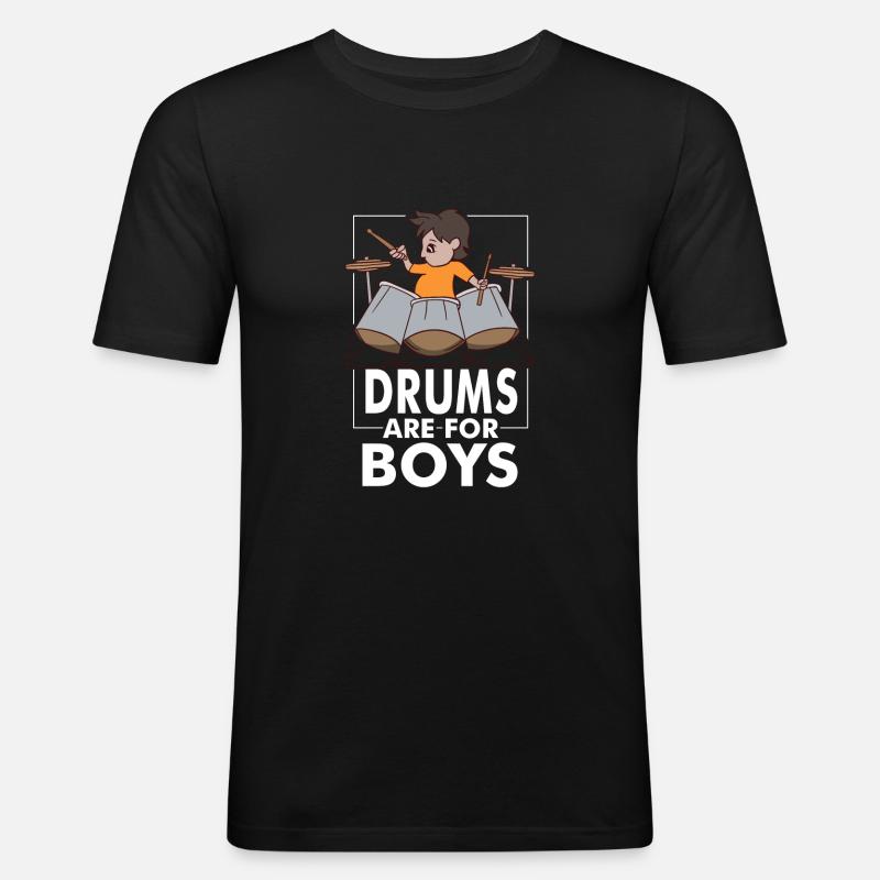 Schlagzeug Drums Drumstick Drummer - Men's Slim Fit T-Shirt - black