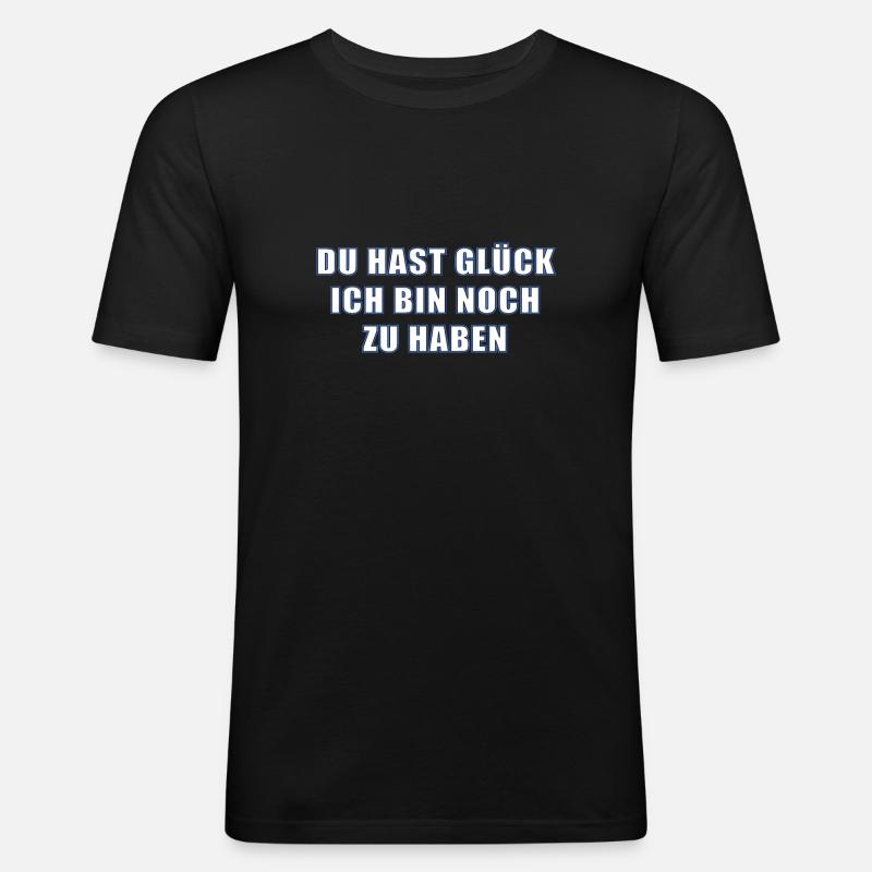 Ich bin Single - Männer Slim Fit T-Shirt - Schwarz