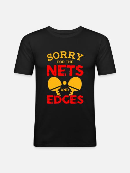 ping pong spruch - Men's Slim Fit T-Shirt - black