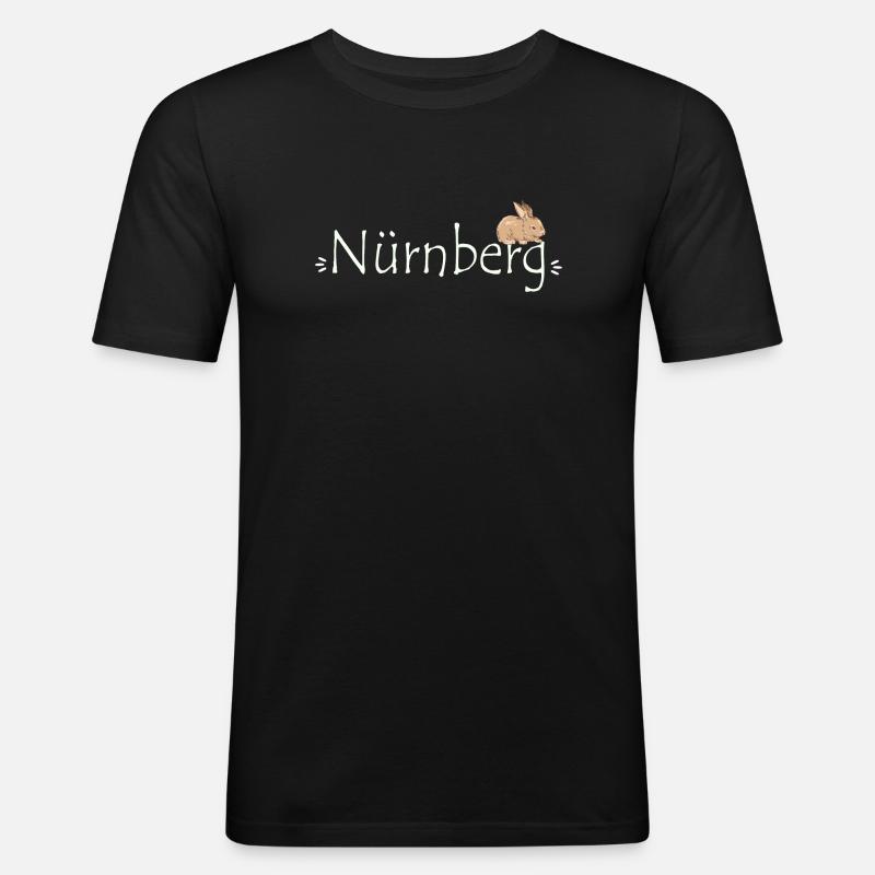 Nürnberg Hase - Männer Slim Fit T-Shirt - Schwarz
