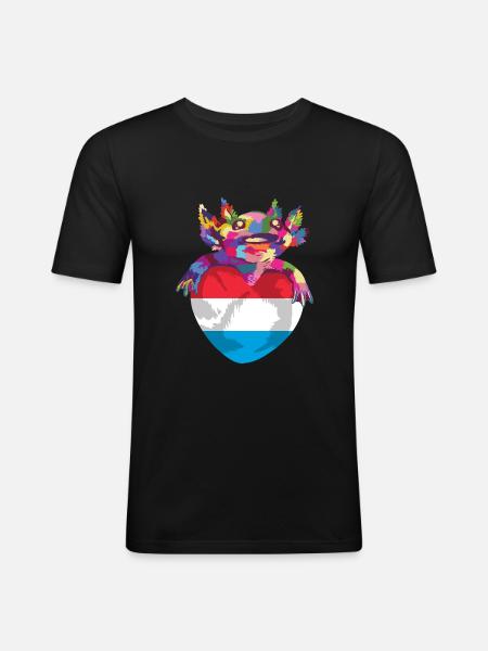 Luxembourg Flag Luxembourg flag Home - Men's Slim Fit T-Shirt - black