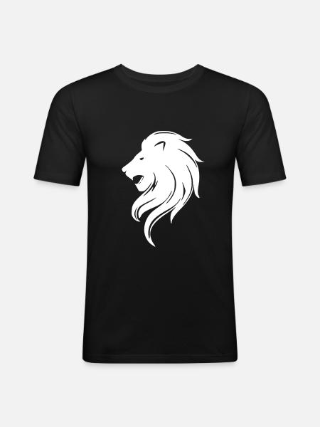 Lion - symbole - T-shirt près du corps Homme - noir