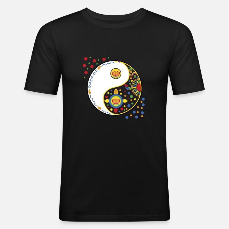 tao bunt - Männer Slim Fit T-Shirt - Schwarz