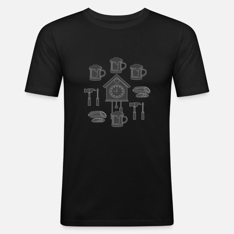 good day - Männer Slim Fit T-Shirt - Schwarz