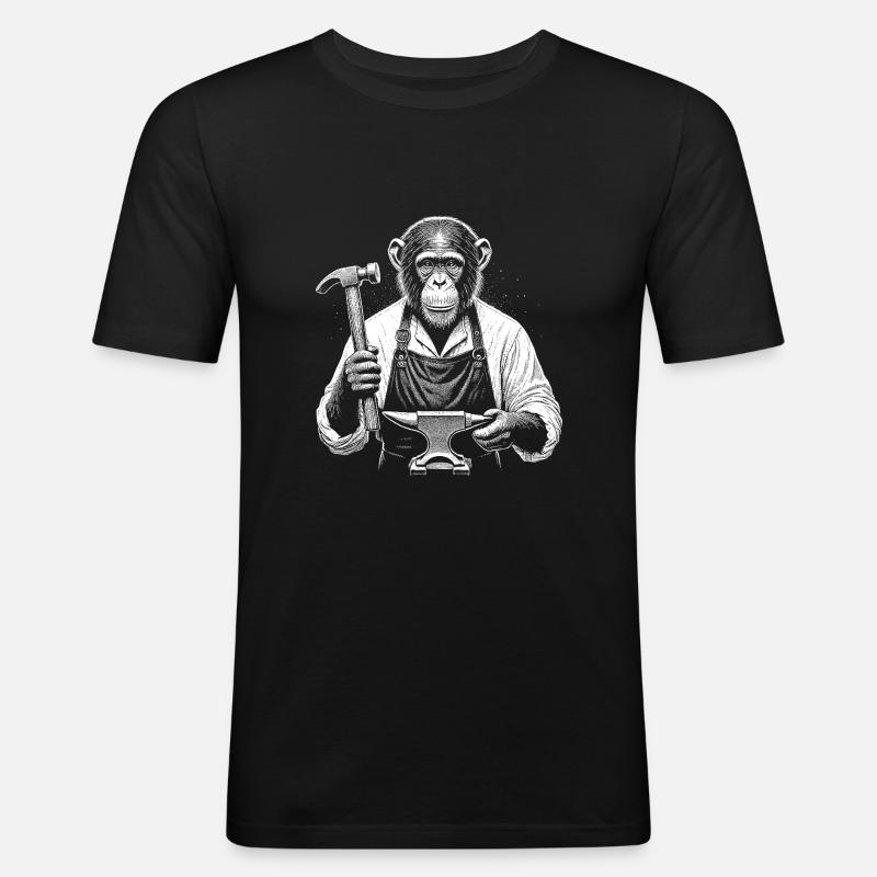 Schmied - Männer Slim Fit T-Shirt - Schwarz