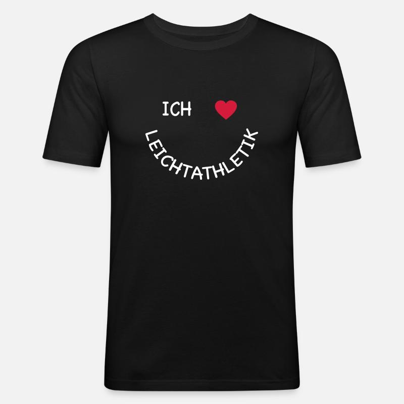 Leichtathletik - Männer Slim Fit T-Shirt - Schwarz