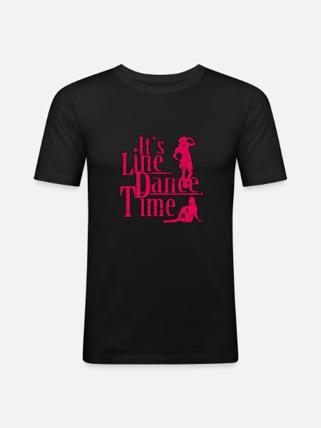 Linedance - Männer Slim Fit T-Shirt - Schwarz
