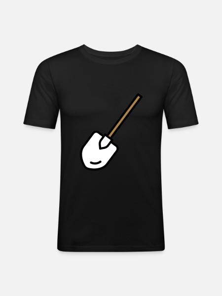Shovel Tool Gardening - Men's Slim Fit T-Shirt - black