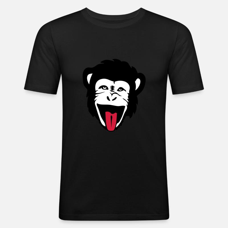 monkey gorilla monkey Header1 - Men's Slim Fit T-Shirt - black