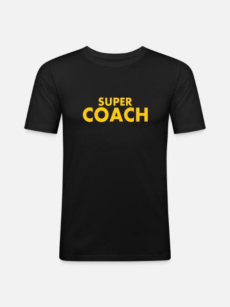 Super coach - Men's Slim Fit T-Shirt - black