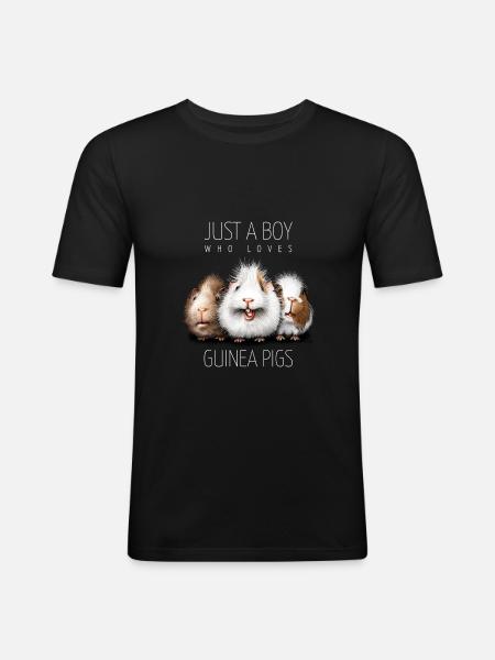 Cobaye garçon - T-shirt près du corps Homme - noir