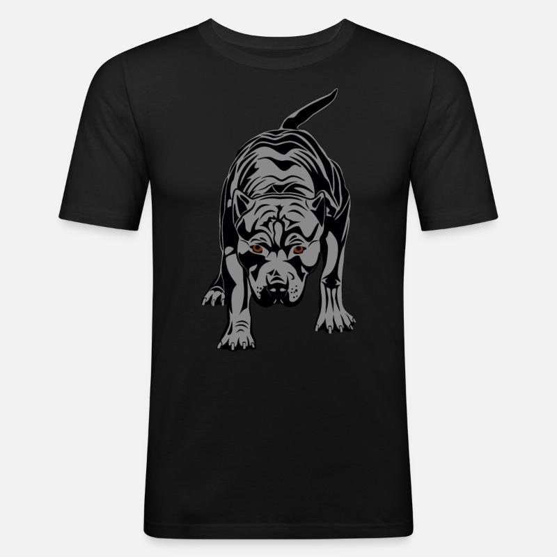 Pitbull - Männer Slim Fit T-Shirt - Schwarz