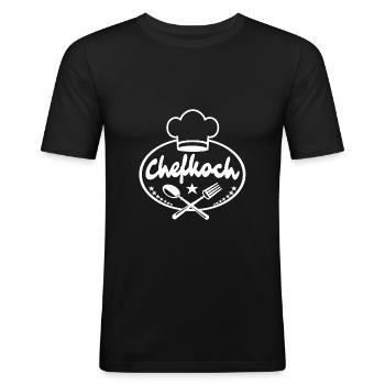 chef - Men's Slim Fit T-Shirt - black - Front - Nik (191cm)