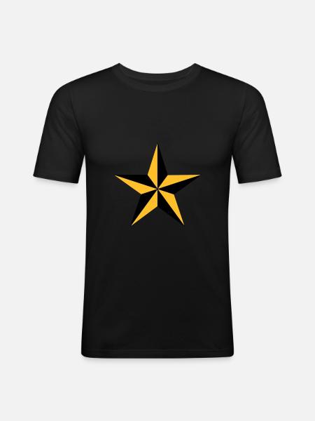 Nautical Star - Men's Slim Fit T-Shirt - black