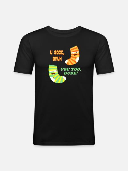 Socks - Men's Slim Fit T-Shirt - black