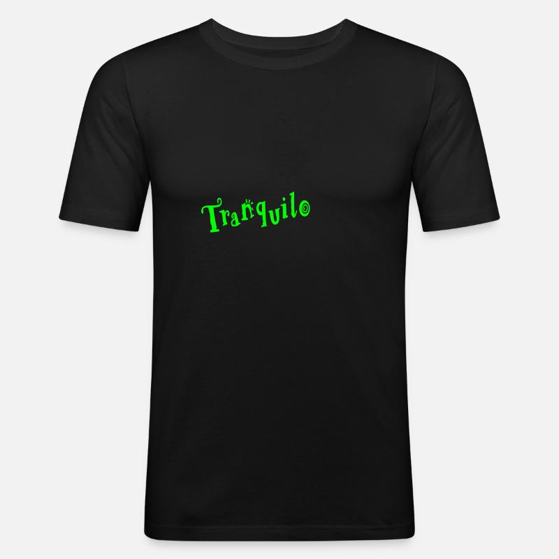tranquilo - Männer Slim Fit T-Shirt - Schwarz