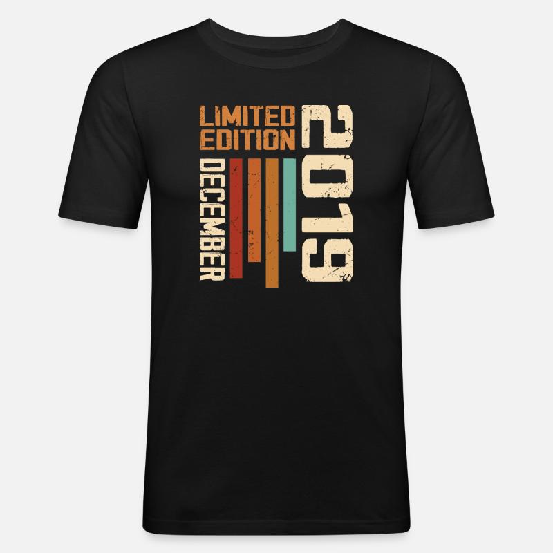 Décembre 2019 - 2019 Décembre - T-shirt près du corps Homme - noir