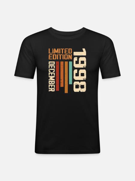 December 1998 - 1998 December - Men's Slim Fit T-Shirt - black