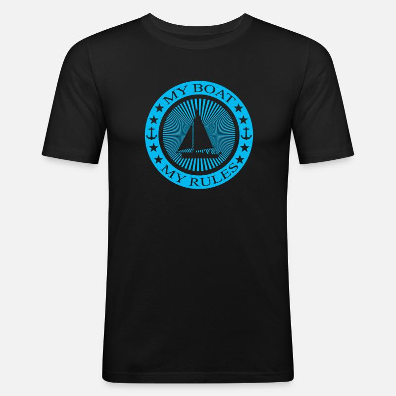 Segeln Sailing - Männer Slim Fit T-Shirt - Schwarz