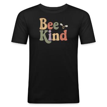 Bee Child - Men's Slim Fit T-Shirt - black - Front - Nik (191cm)
